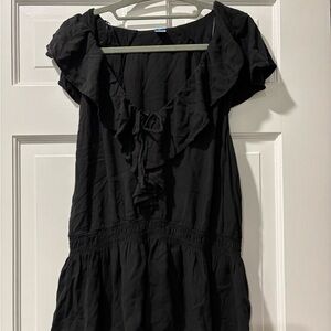 Black Ruffled Blouse